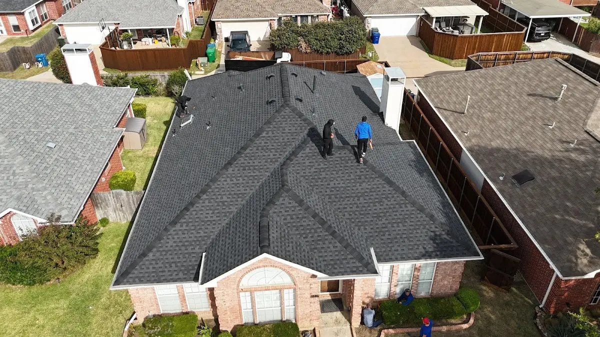Slate & Tile Roof Repair work in progress on a Jurupa Valley property